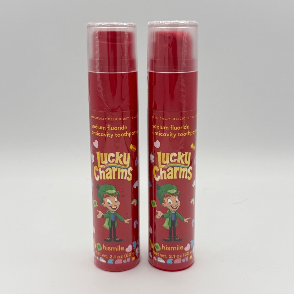 Hismile Toothpaste 2-Pack Unisex 2.1oz Red New Lucky Charms Cereal Fluoride